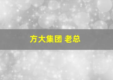 方大集团 老总